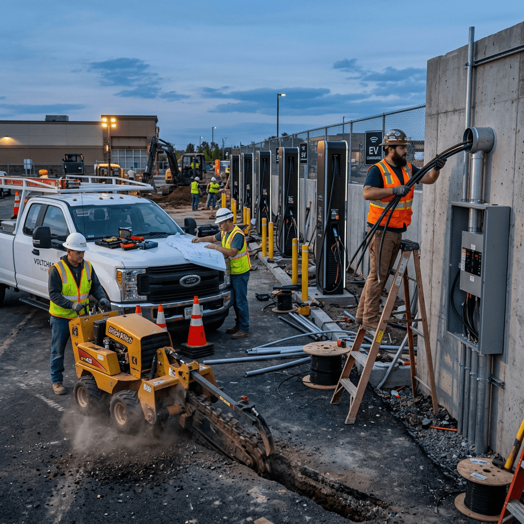 Commercial EV charging installation services
